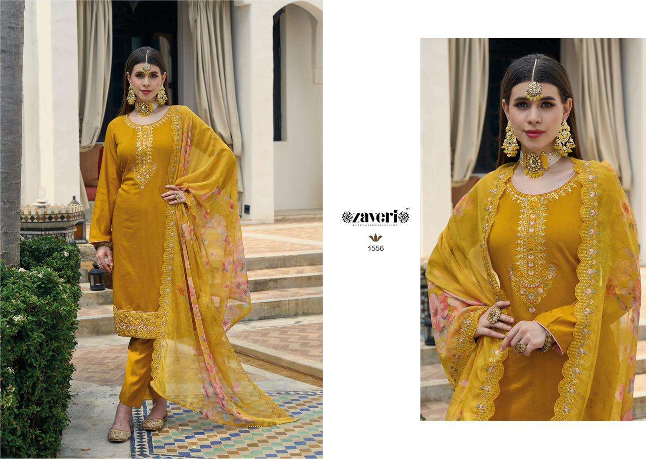 Sabway By Zaveri 1555 To 1558 Series Beautiful Suits Colorful Stylish Fancy Casual Wear & Ethnic Wear Viscose Silk Dresses At Wholesale Price