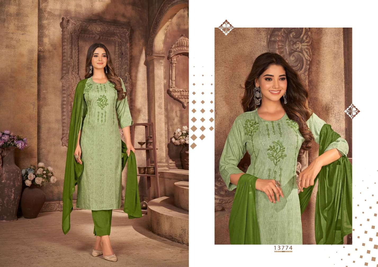 Jigni By Kalaroop 13771 To 13774 Series Beautiful Suits Colorful Stylish Fancy Casual Wear & Ethnic Wear Rayon With Embroidered Dresses At Wholesale Price