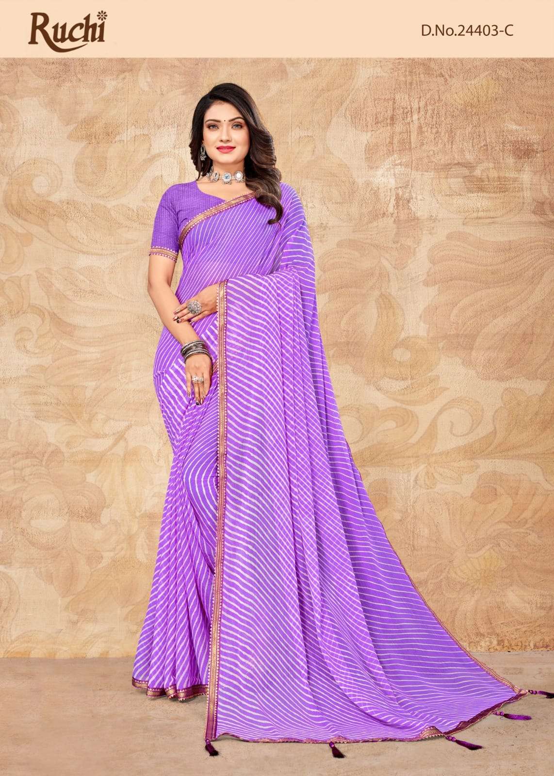Jalpari Vol-6 By Ruchi Sarees 24403-A To 24403-F Series Indian Traditional Wear Collection Beautiful Stylish Fancy Colorful Party Wear & Occasional Wear Chiffon Sarees At Wholesale Price