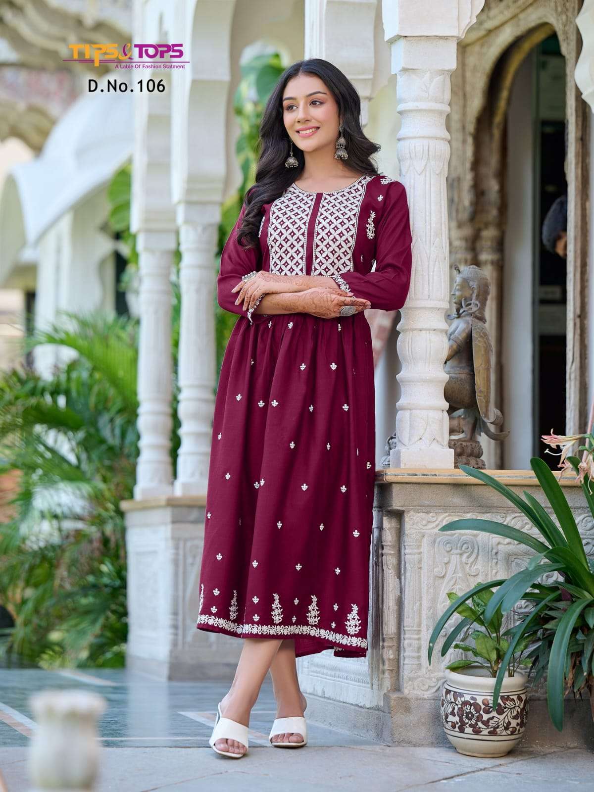 Lakhnavi By Tips And Tops 101 To 106 Series Designer Stylish Fancy Colorful Beautiful Party Wear & Ethnic Wear Collection Rayon Slub Kurtis At Wholesale Price