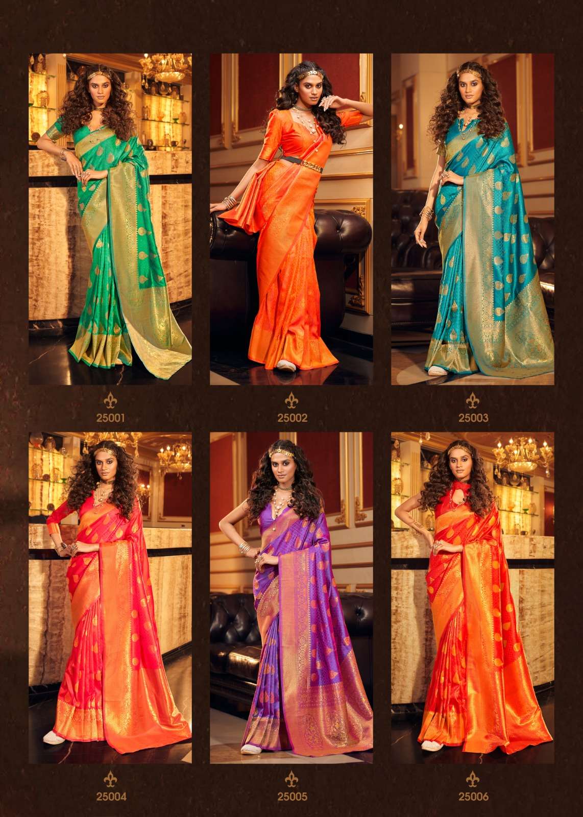 Samira By The Fabrica 25001 To 25006 Series Indian Traditional Wear Collection Beautiful Stylish Fancy Colorful Party Wear & Occasional Wear Handloom Silk Sarees At Wholesale Price