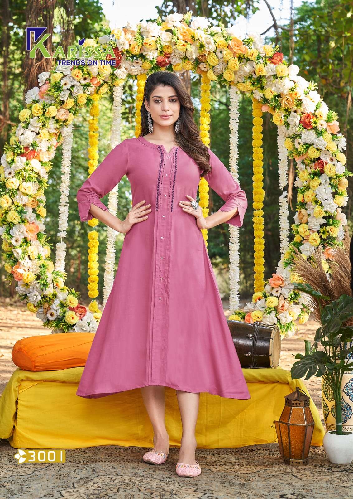 Muskan Vol-4 By Karissa 3001 To 3006 Series Designer Stylish Fancy Colorful Beautiful Party Wear & Ethnic Wear Collection Rayon With Work Kurtis At Wholesale Price