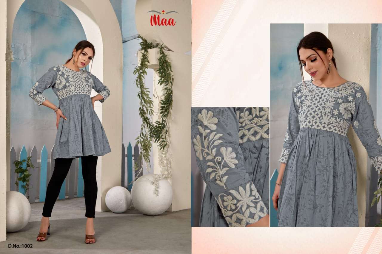 Alora By Maa Creation 1001 To 1004 Series Beautiful Stylish Fancy Colorful Casual Wear & Ethnic Wear Mal Cotton Print Tops At Wholesale Price