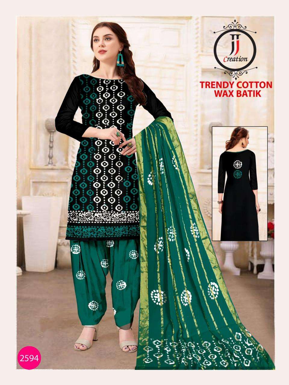 Trendy Cotton Wax Batik By JJ Creation 2587 To 2596 Series Beautiful Stylish Festive Suits Fancy Colorful Casual Wear & Ethnic Wear & Ready To Wear Cotton Print Dresses At Wholesale Price