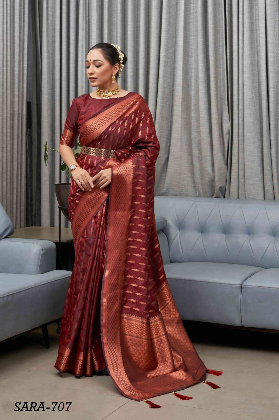 Sara By Fashion Lab 701 To 708 Series Indian Traditional Wear Collection Beautiful Stylish Fancy Colorful Party Wear & Occasional Wear Soft Silk Sarees At Wholesale Price