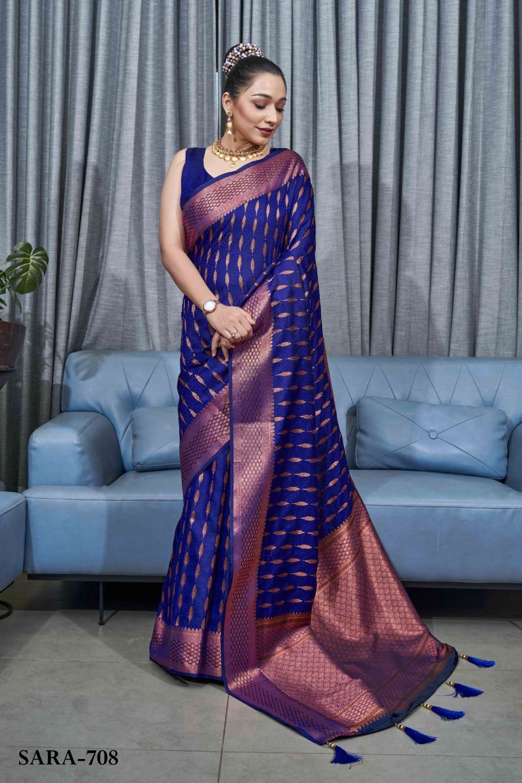 Sara By Fashion Lab 701 To 708 Series Indian Traditional Wear Collection Beautiful Stylish Fancy Colorful Party Wear & Occasional Wear Soft Silk Sarees At Wholesale Price