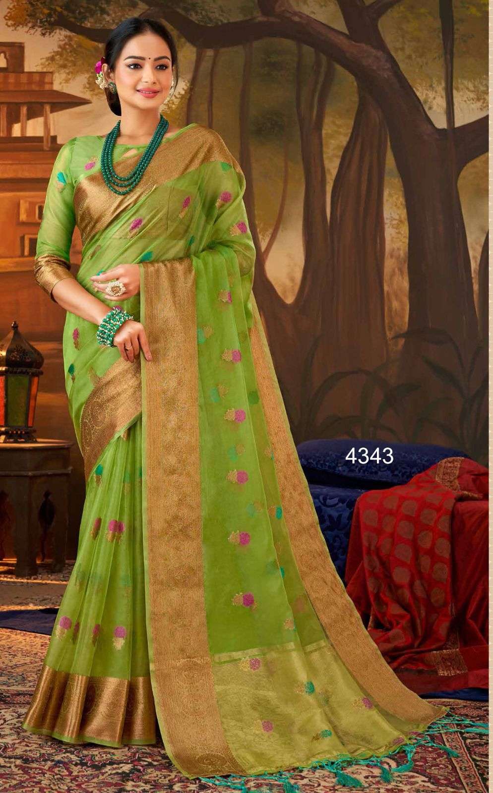 Imara By Nazneen 4342 To 4349 Series Indian Traditional Wear Collection Beautiful Stylish Fancy Colorful Party Wear & Occasional Wear Silk Sarees At Wholesale Price