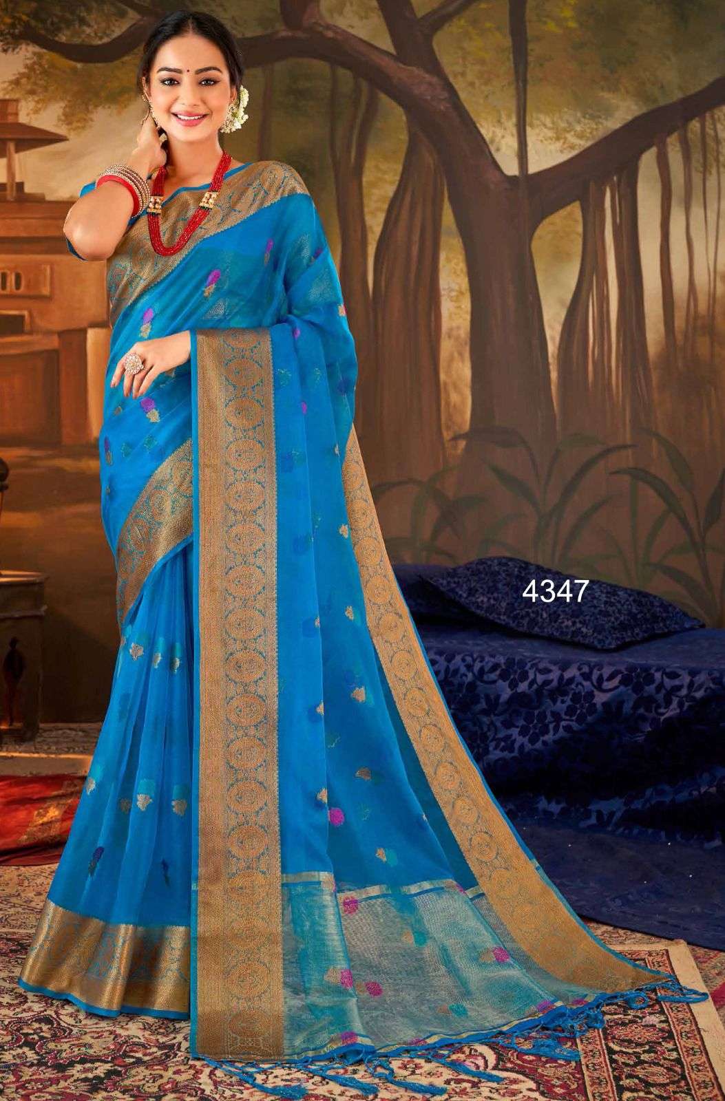 Imara By Nazneen 4342 To 4349 Series Indian Traditional Wear Collection Beautiful Stylish Fancy Colorful Party Wear & Occasional Wear Silk Sarees At Wholesale Price