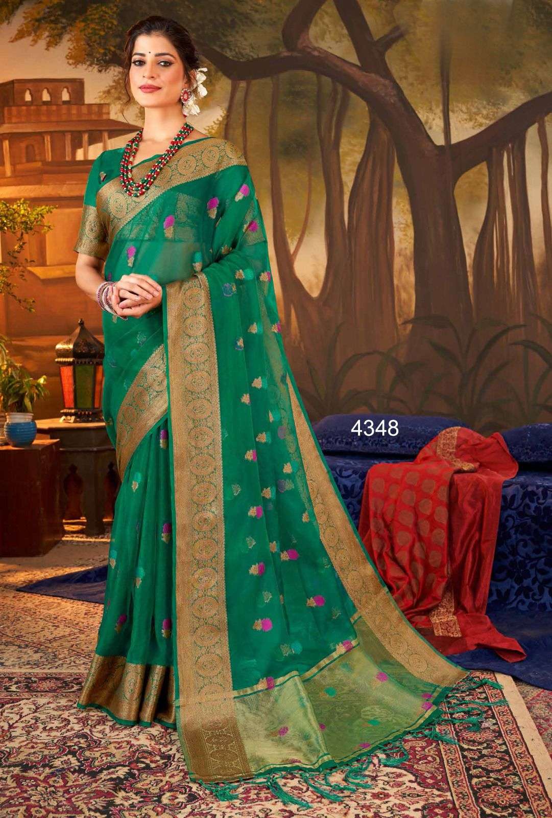 Imara By Nazneen 4342 To 4349 Series Indian Traditional Wear Collection Beautiful Stylish Fancy Colorful Party Wear & Occasional Wear Silk Sarees At Wholesale Price