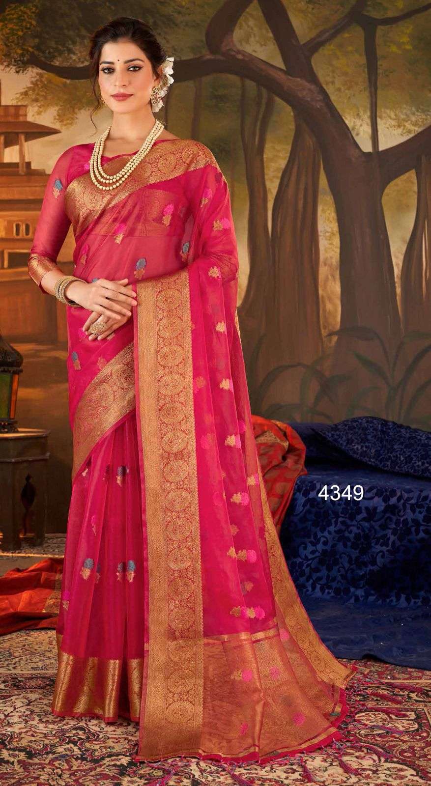 Imara By Nazneen 4342 To 4349 Series Indian Traditional Wear Collection Beautiful Stylish Fancy Colorful Party Wear & Occasional Wear Silk Sarees At Wholesale Price