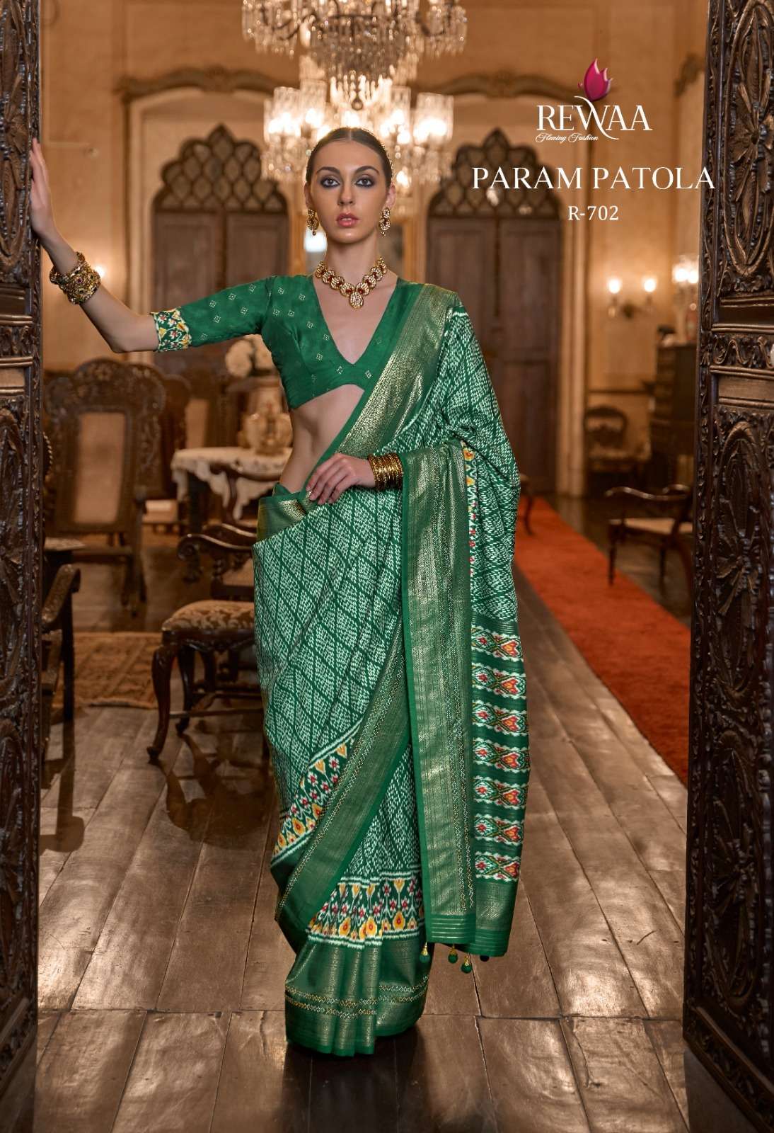 Param Patola By Rewaa 698 To 706 Series Indian Traditional Wear Collection Beautiful Stylish Fancy Colorful Party Wear & Occasional Wear Patola Silk Sarees At Wholesale Price