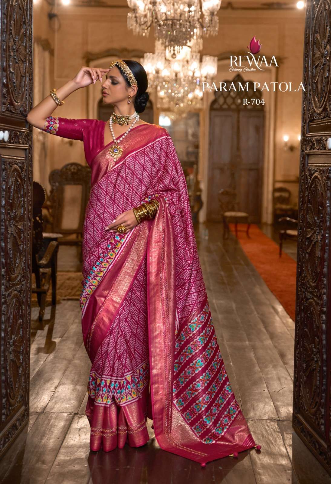 Param Patola By Rewaa 698 To 706 Series Indian Traditional Wear Collection Beautiful Stylish Fancy Colorful Party Wear & Occasional Wear Patola Silk Sarees At Wholesale Price