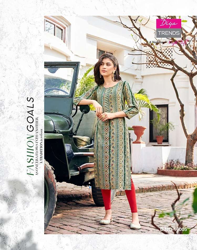Gardencity Vol-16 By Diya Trends 16001 To 16010 Series Designer Stylish Fancy Colorful Beautiful Party Wear & Ethnic Wear Collection Rayon Prints Kurtis At Wholesale Price