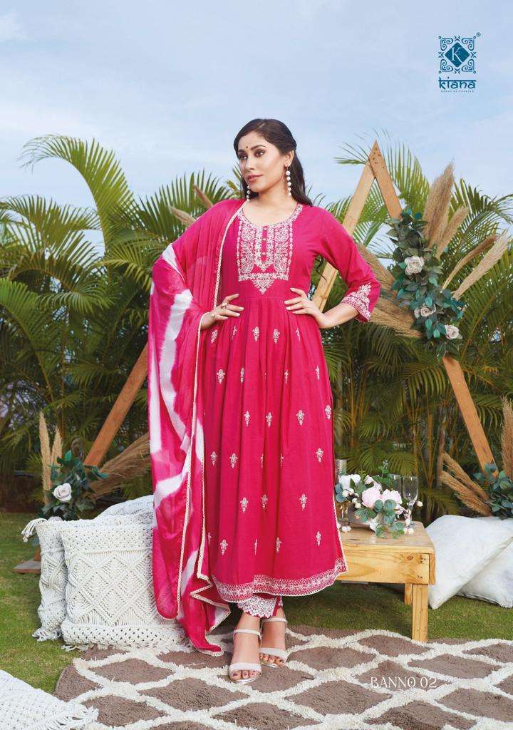 Banno By Kiana 01 To 08 Series Beautiful Festive Suits Colorful Stylish Fancy Casual Wear & Ethnic Wear Pure Cotton Dresses At Wholesale Price