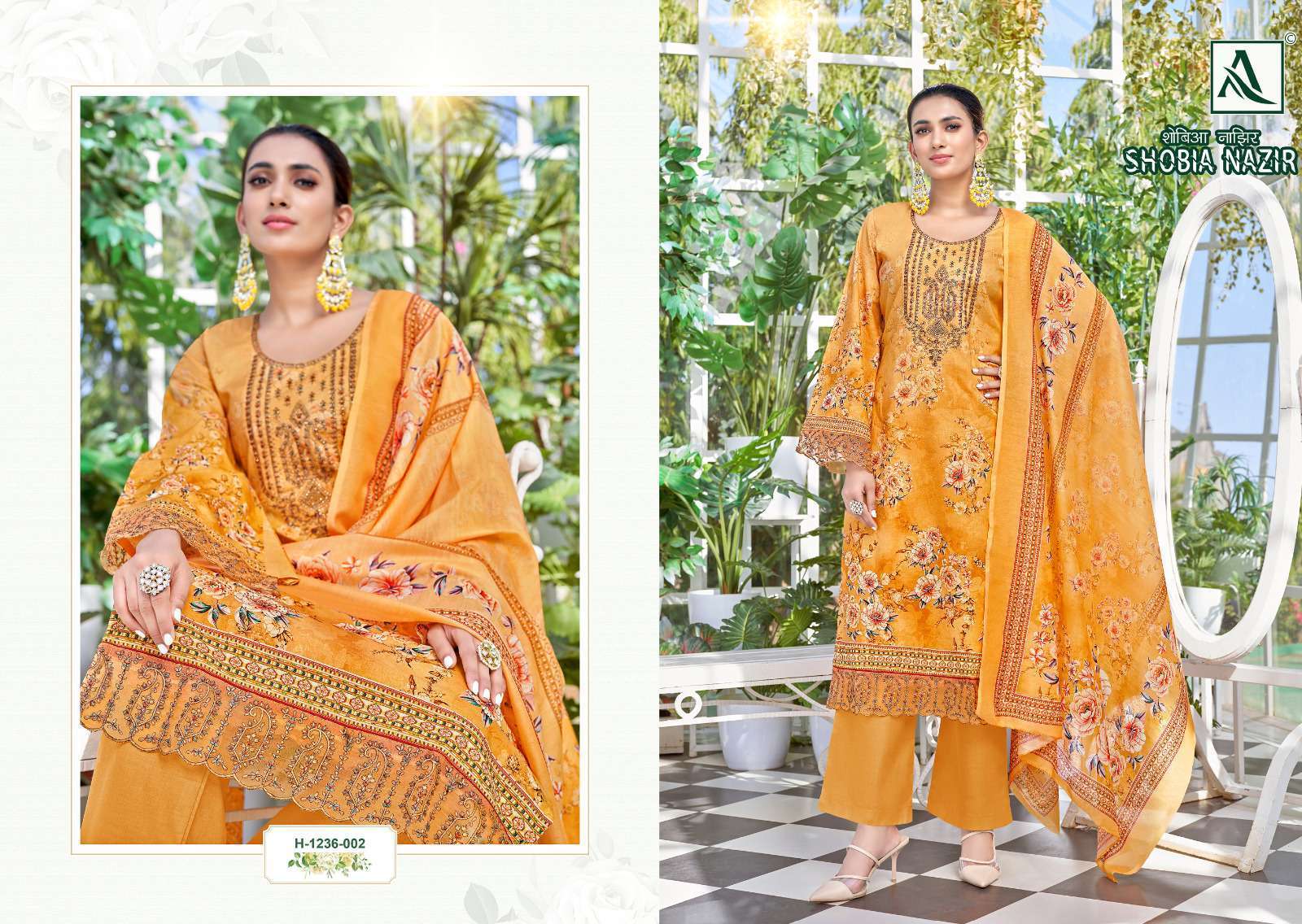 Shobia Nazir By Alok Suits 1236-001 To 1236-010 Series Beautiful Stylish Festive Suits Fancy Colorful Casual Wear & Ethnic Wear & Ready To Wear Pure Cambric Digital Print Dresses At Wholesale Price