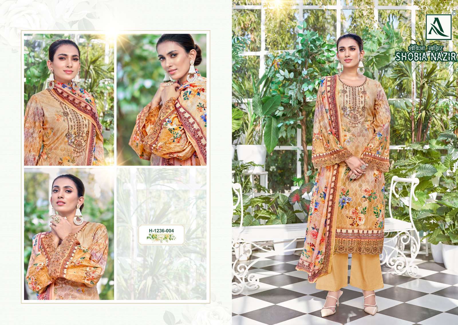 Shobia Nazir By Alok Suits 1236-001 To 1236-010 Series Beautiful Stylish Festive Suits Fancy Colorful Casual Wear & Ethnic Wear & Ready To Wear Pure Cambric Digital Print Dresses At Wholesale Price