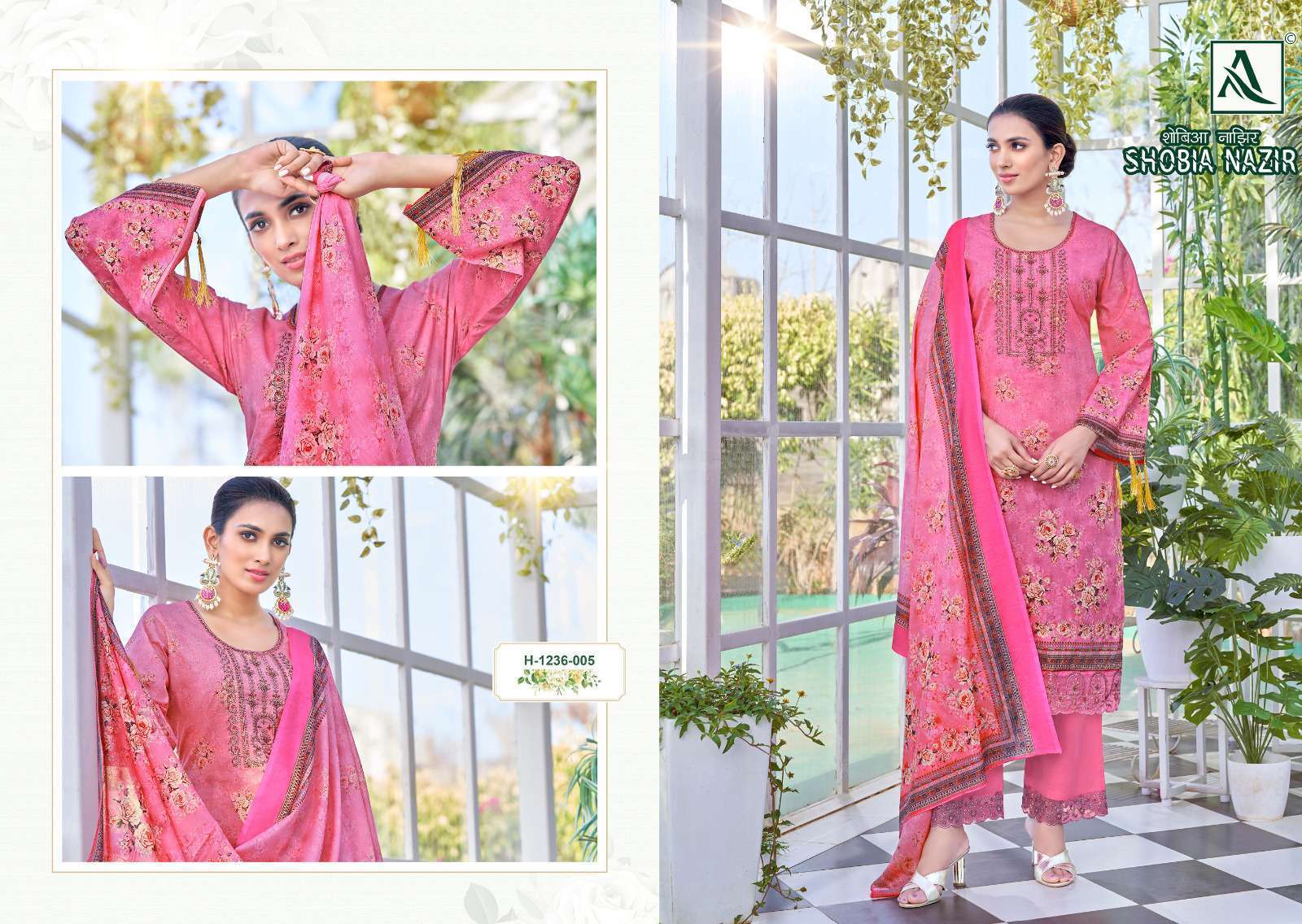 Shobia Nazir By Alok Suits 1236-001 To 1236-010 Series Beautiful Stylish Festive Suits Fancy Colorful Casual Wear & Ethnic Wear & Ready To Wear Pure Cambric Digital Print Dresses At Wholesale Price
