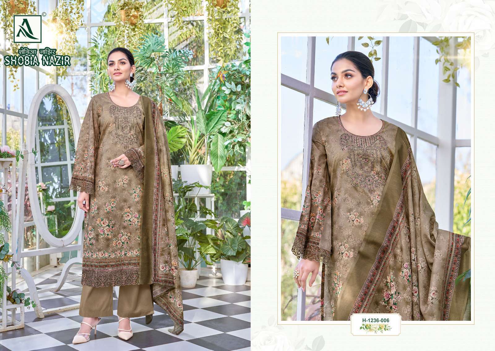 Shobia Nazir By Alok Suits 1236-001 To 1236-010 Series Beautiful Stylish Festive Suits Fancy Colorful Casual Wear & Ethnic Wear & Ready To Wear Pure Cambric Digital Print Dresses At Wholesale Price