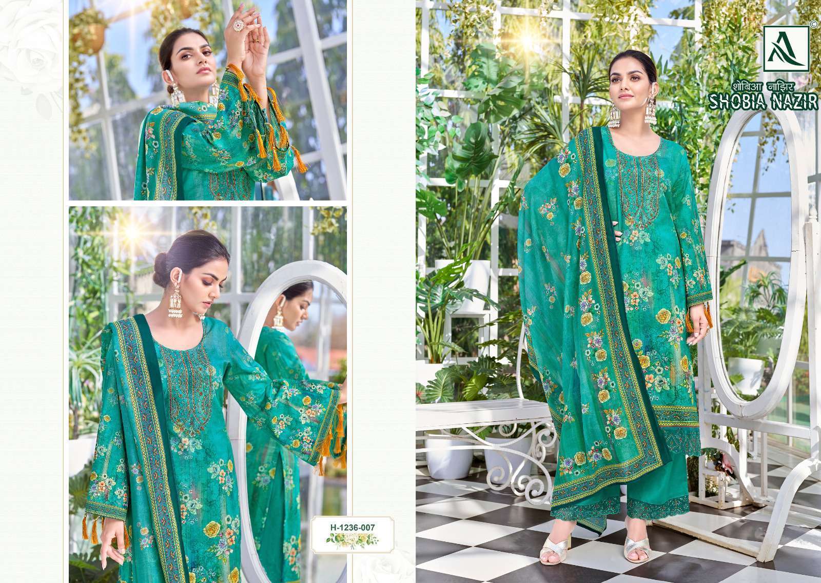 Shobia Nazir By Alok Suits 1236-001 To 1236-010 Series Beautiful Stylish Festive Suits Fancy Colorful Casual Wear & Ethnic Wear & Ready To Wear Pure Cambric Digital Print Dresses At Wholesale Price