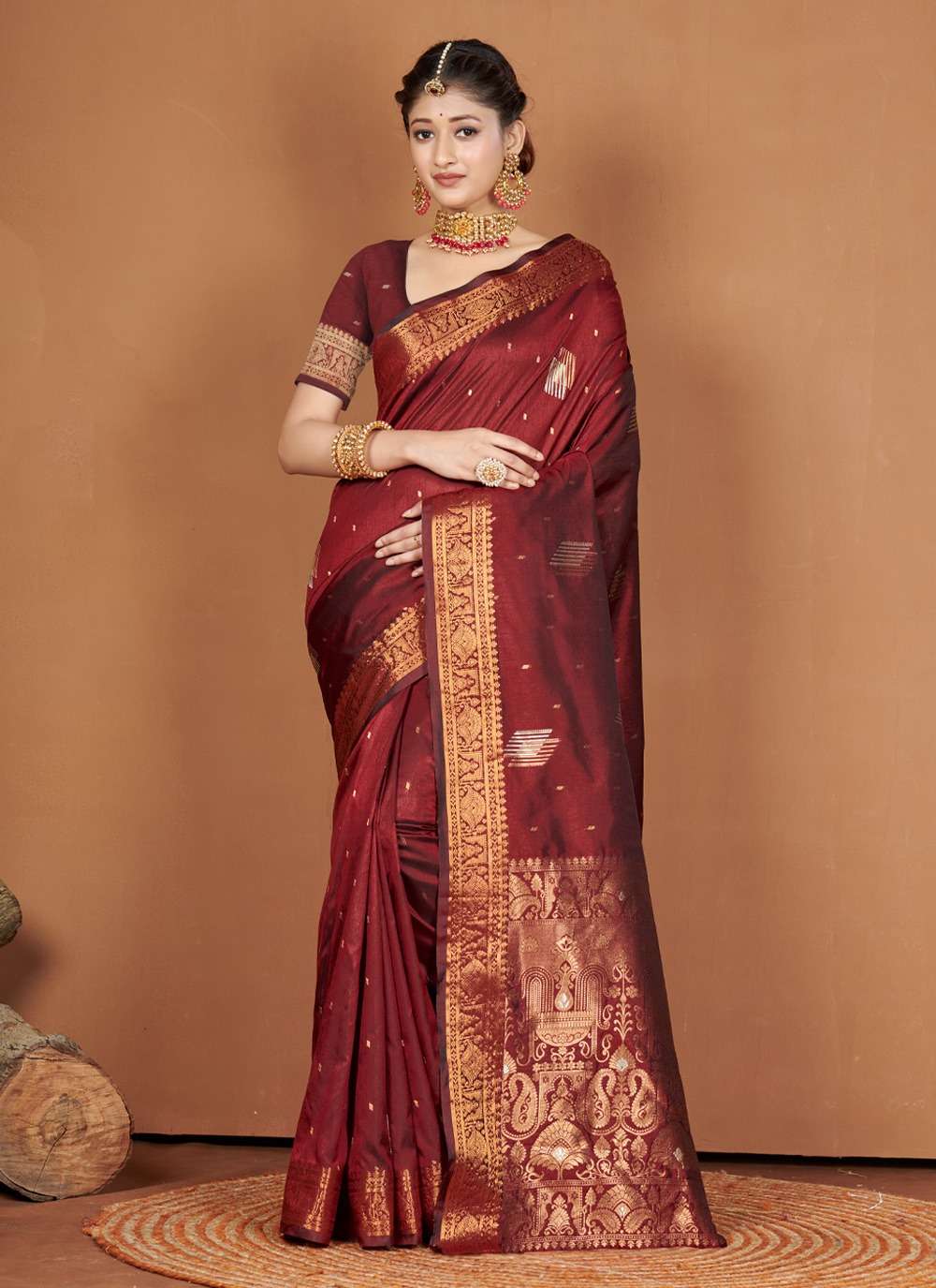 Piya Basanti By Bunawat 10085 To 10090 Series Indian Traditional Wear Collection Beautiful Stylish Fancy Colorful Party Wear & Occasional Wear Banarasi Silk Sarees At Wholesale Price