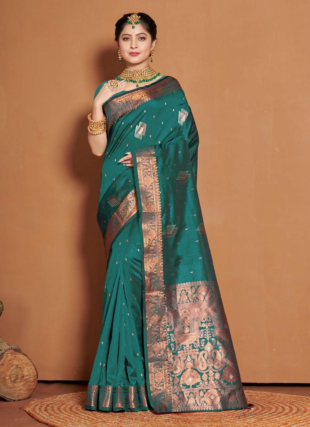 Piya Basanti By Bunawat 10085 To 10090 Series Indian Traditional Wear Collection Beautiful Stylish Fancy Colorful Party Wear & Occasional Wear Banarasi Silk Sarees At Wholesale Price