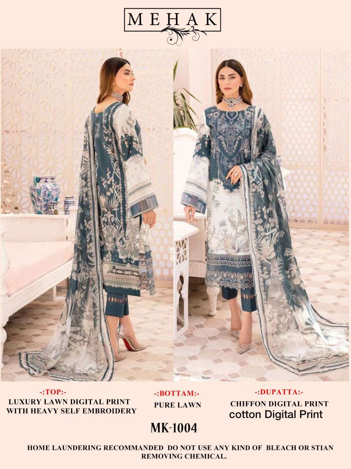Mehak Hit Design 1004 By Fashid Wholesale Beautiful Pakistani Suits Colorful Stylish Fancy Casual Wear & Ethnic Wear Lawn Digital Print Dresses At Wholesale Price