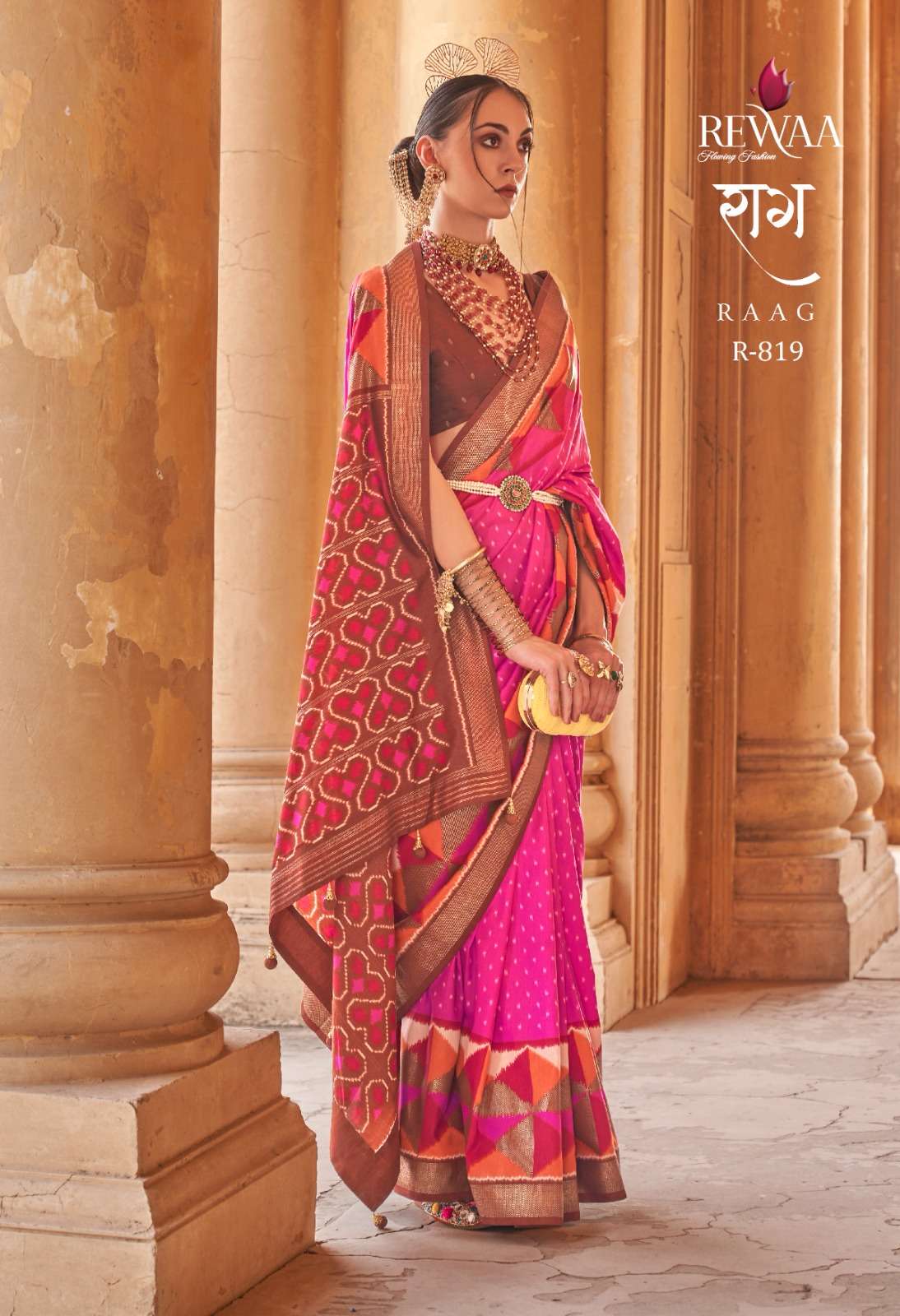 Raag By Rewaa 819 To 830 Series Indian Traditional Wear Collection Beautiful Stylish Fancy Colorful Party Wear & Occasional Wear Silk Sarees At Wholesale Price