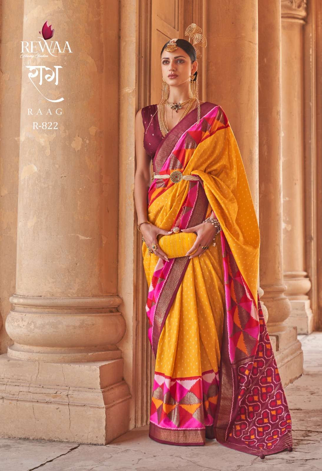 Raag By Rewaa 819 To 830 Series Indian Traditional Wear Collection Beautiful Stylish Fancy Colorful Party Wear & Occasional Wear Silk Sarees At Wholesale Price