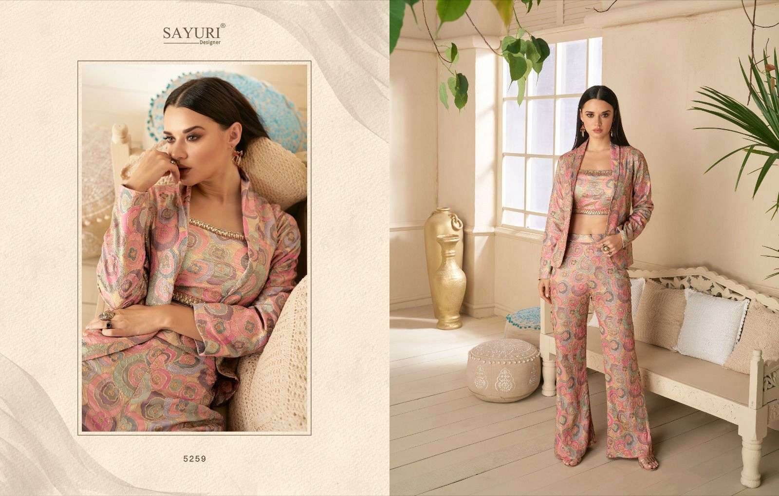 Spring Summer By Sayuri 5259 To 5261 Series Beautiful Stylish Fancy Colorful Casual Wear & Ethnic Wear Chinnon Print Tops At Wholesale Price