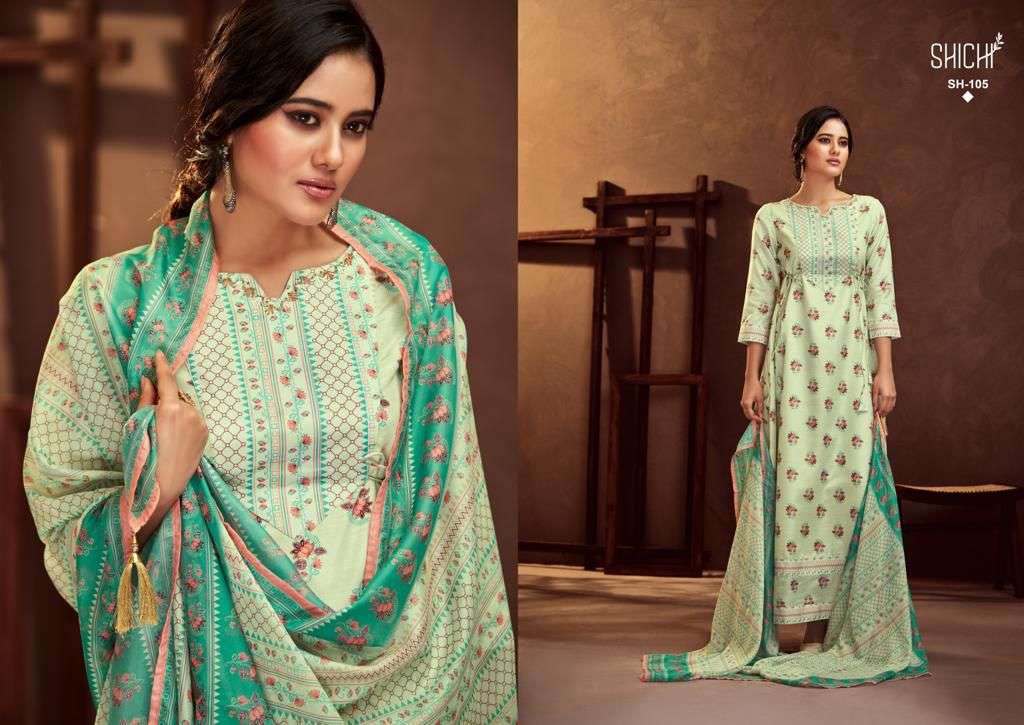 Naaz By Shichi 103 To 108 Series Beautiful Stylish Fancy Colorful Casual Wear & Ethnic Wear Linen Silk Gowns With Dupatta At Wholesale Price