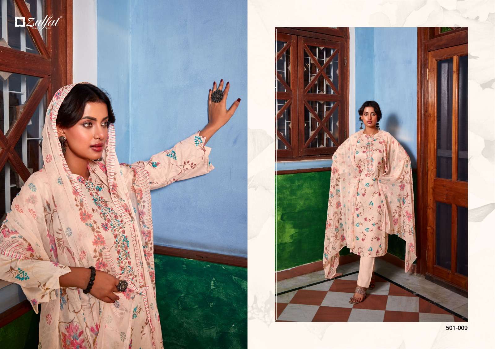 Dilreet By Zulfat 501-001 To 501-010 Series Beautiful Stylish Festive Suits Fancy Colorful Casual Wear & Ethnic Wear & Ready To Wear Pure Jam Cotton Print Dresses At Wholesale Price