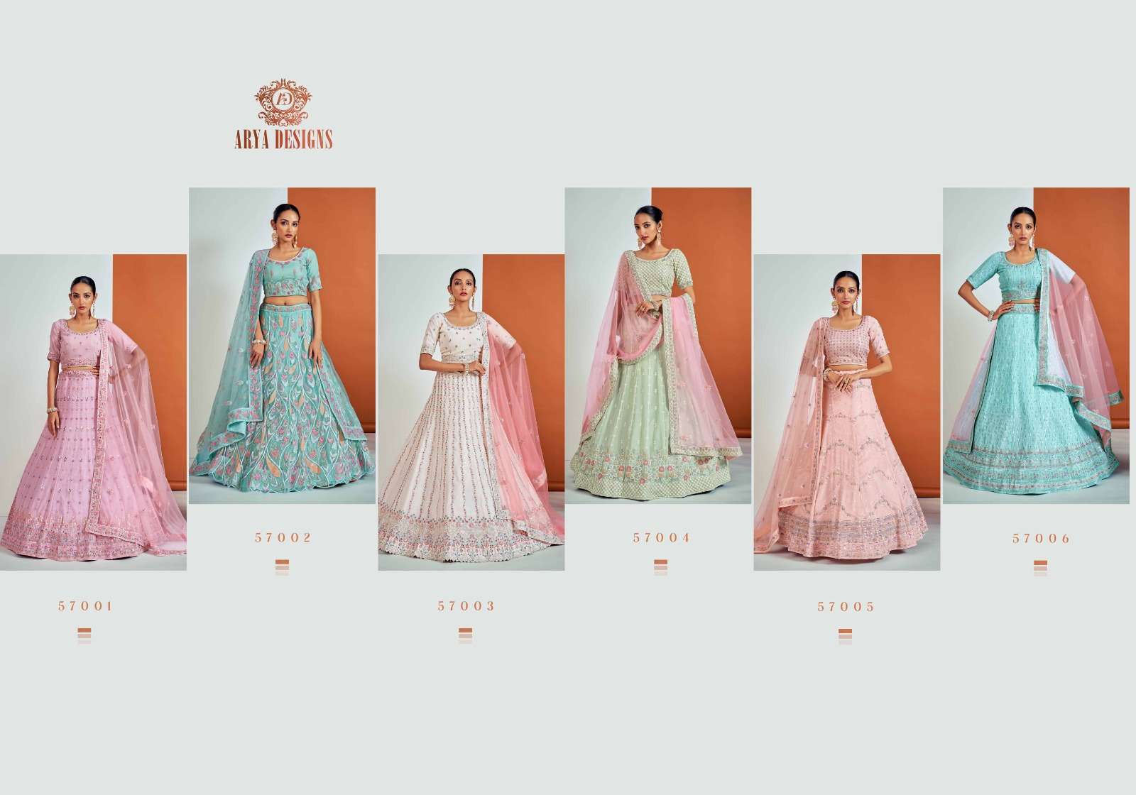 Cinderella Vol-16 By Arya Designs 57001 To 57006 Series Designer Beautiful Wedding Collection Occasional Wear & Party Wear Soft Net/Georgette Embroidered Lehengas At Wholesale Price
