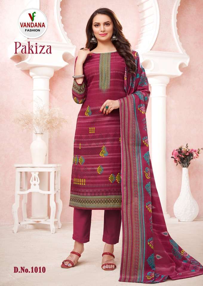 Pakiza Vol-1 By Vandana Fashion 1001 To 1010 Series Beautiful Stylish Festive Suits Fancy Colorful Casual Wear & Ethnic Wear & Ready To Wear Pure Cotton Print Dresses At Wholesale Price