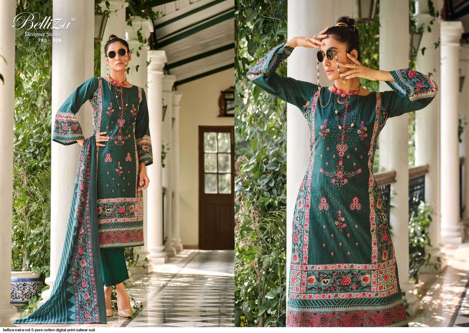 Naira Vol-5 By Belliza 780-001 To 780-010 Series Designer Suits Collection Beautiful Stylish Colorful Fancy Party Wear & Occasional Wear Pure Cotton Print Dresses At Wholesale Price