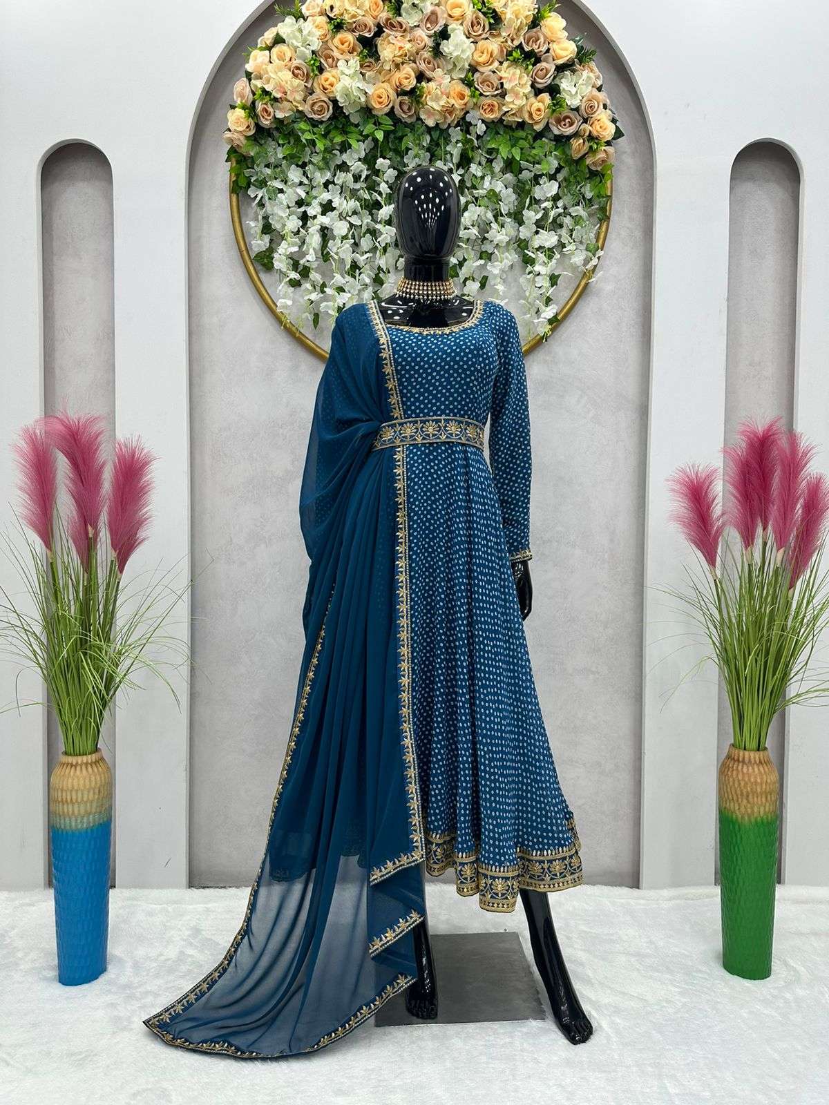 8055 By Fashid Wholesale Designer Anarkali Suits Beautiful Fancy Colorful Stylish Party Wear & Occasional Wear Faux Georgette Digital Print Dresses At Wholesale Price