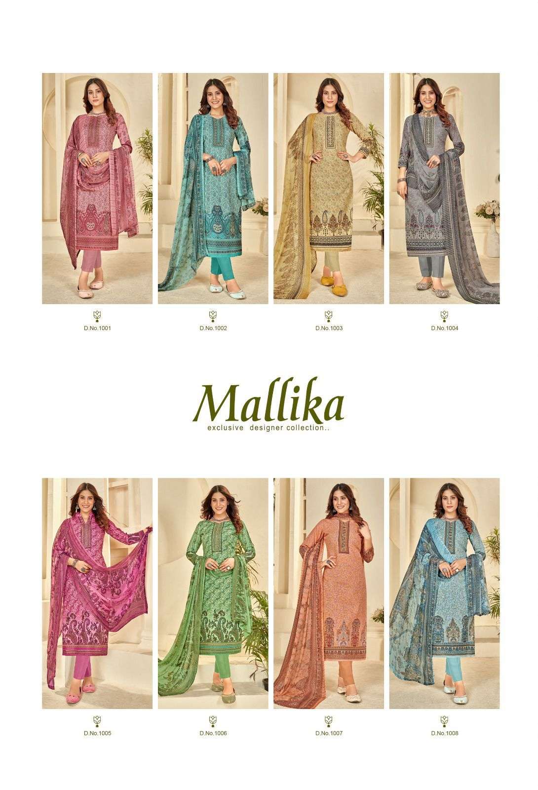 Mallika Vol-9 By Roli Moli 1001 To 1008 Series Beautiful Suits Colorful Stylish Fancy Casual Wear & Ethnic Wear Heavy Cotton Print Dresses At Wholesale Price