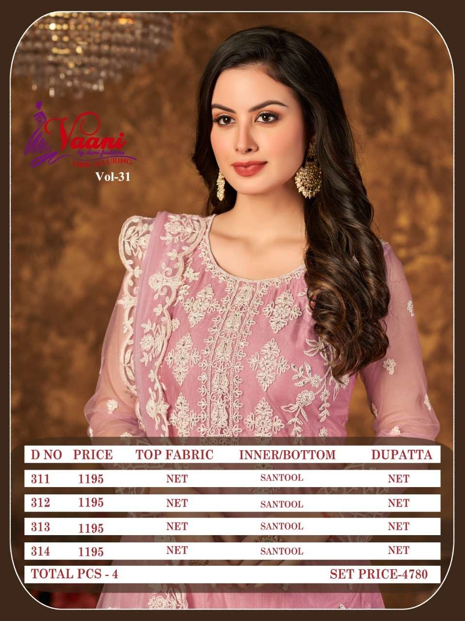 Vaani Vol-31 By Twisha 311 To 314 Series Designer Sharara Suits Collection Beautiful Stylish Fancy Colorful Party Wear & Occasional Wear Net Dresses At Wholesale Price