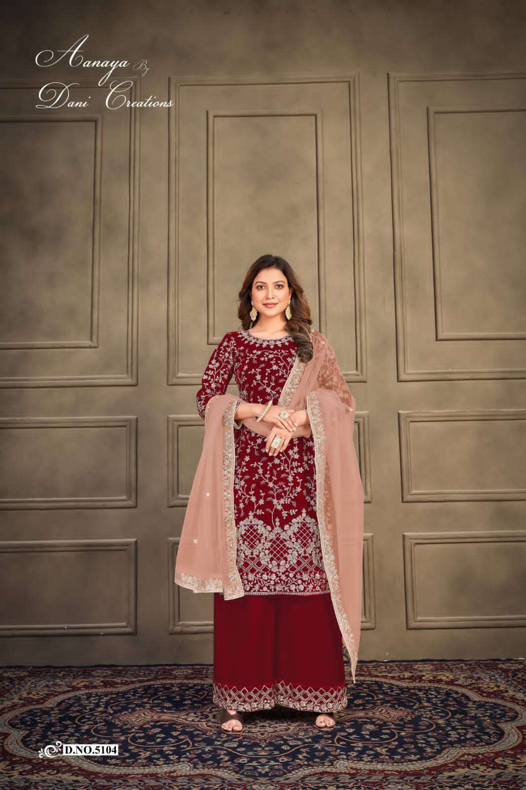 Aanaya Vol-151 By Twisha 5101 To 5104 Series Designer Sharara Suits Collection Beautiful Stylish Fancy Colorful Party Wear & Occasional Wear Velvet Dresses At Wholesale Price