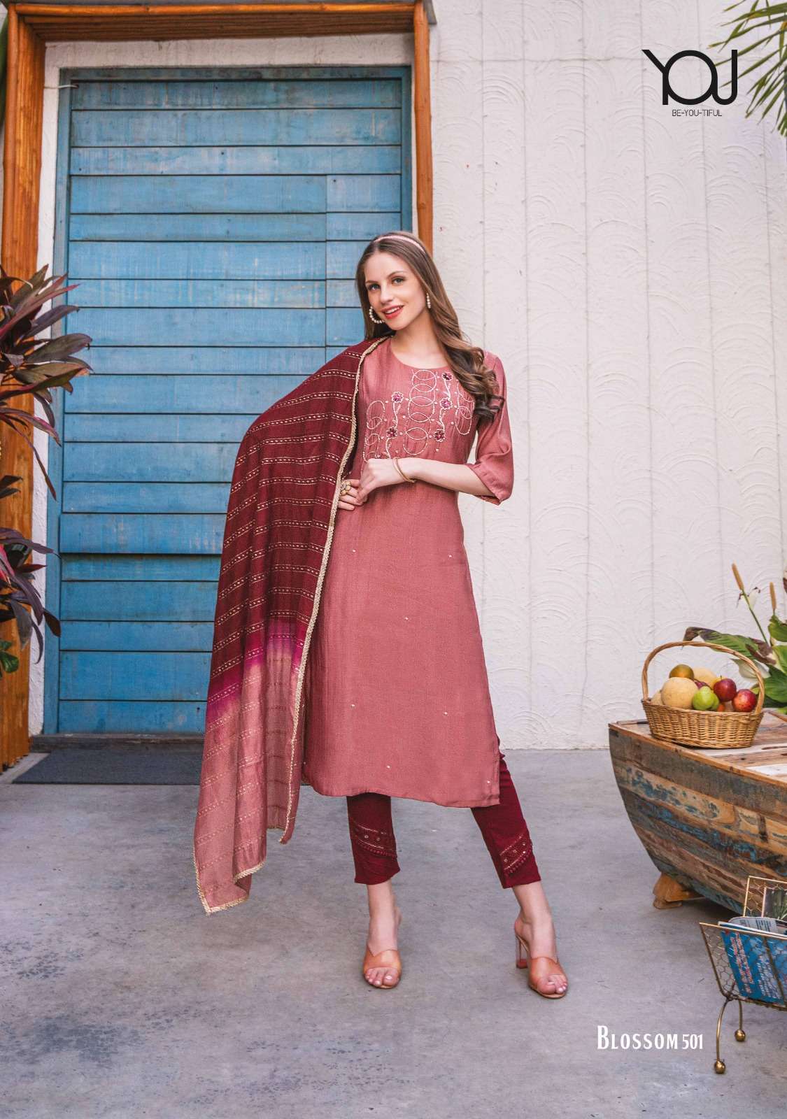 Blossom Vol-5 By You 501 To 506 Series Designer Suits Collection Beautiful Stylish Colorful Fancy Party Wear & Occasional Wear Pure Viscose Rayon Print Dresses At Wholesale Price