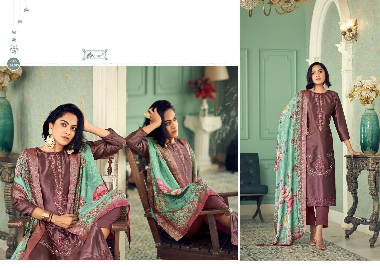Begum By Kesar 167001 To 167006 Series Designer Festive Suits Beautiful Fancy Stylish Colorful Party Wear & Occasional Wear Pure Viscose Silk Embroidery Dresses At Wholesale Price