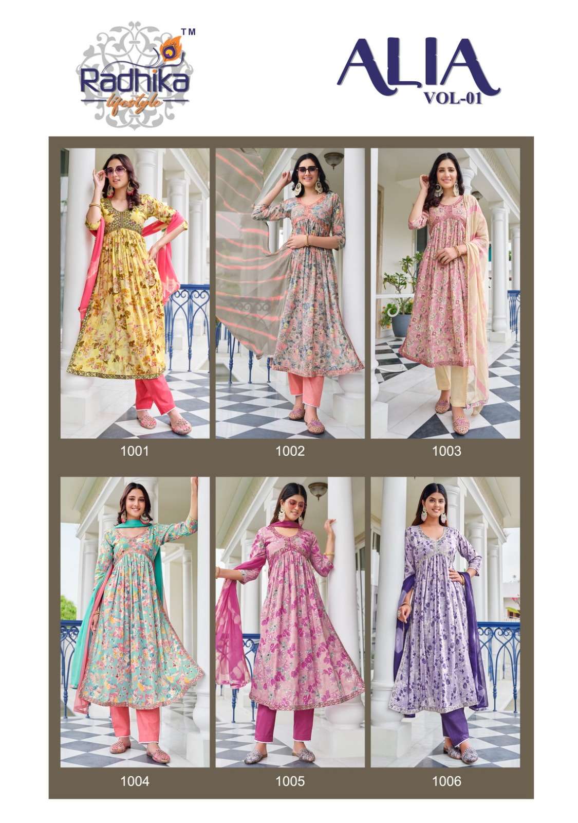 Alia Vol-1 By Radhika Lifestyle 1001 To 1006 Series Beautiful Festive Suits Colorful Stylish Fancy Casual Wear & Ethnic Wear Mal Cotton Print Dresses At Wholesale Price