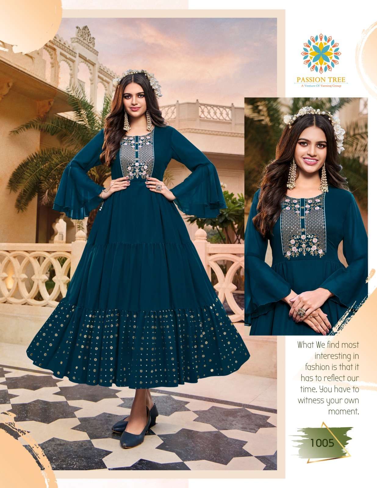 Flair Glory Vol-1 By Passion Tree 1001 To 1008 Series Designer Stylish Fancy Colorful Beautiful Party Wear & Ethnic Wear Collection Georgette Embroidered Gown At Wholesale Price