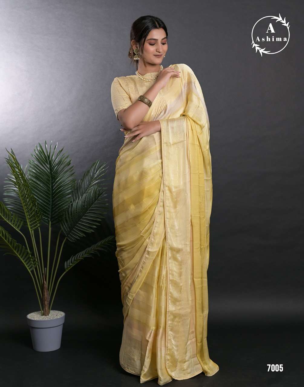 Florida Smoke By Ashima 7001 To 7008 Series Indian Traditional Wear Collection Beautiful Stylish Fancy Colorful Party Wear & Occasional Wear Linen Satin Sarees At Wholesale Price