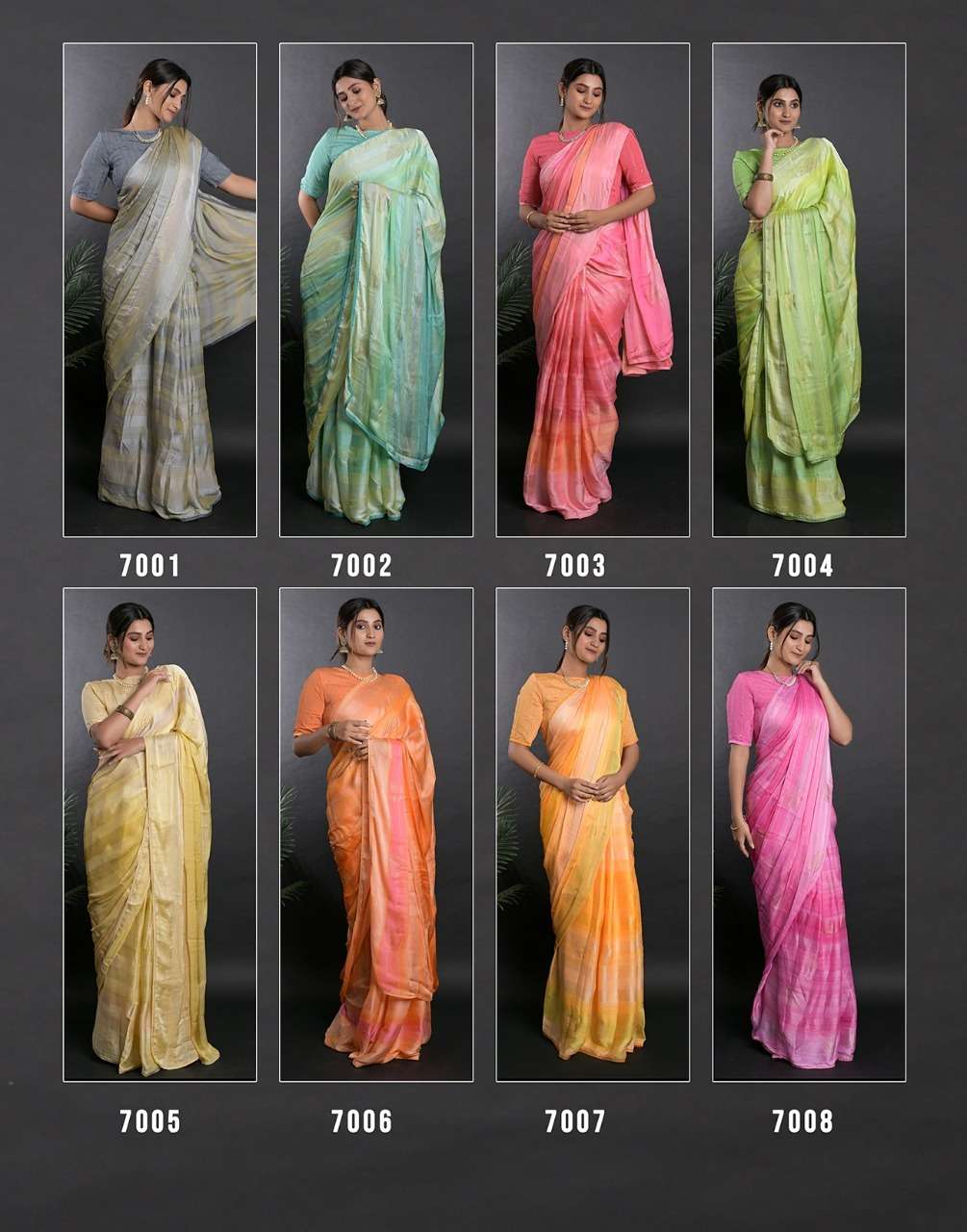 Florida Smoke By Ashima 7001 To 7008 Series Indian Traditional Wear Collection Beautiful Stylish Fancy Colorful Party Wear & Occasional Wear Linen Satin Sarees At Wholesale Price