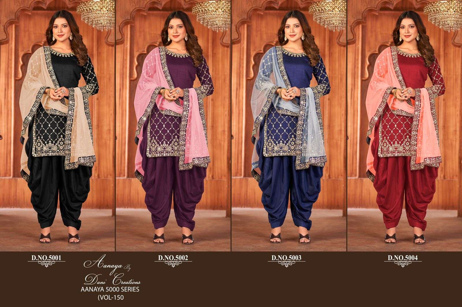 Aanaya Vol-150 By Twisha 5001 To 5004 Series Beautiful Stylish Patiyala Suits Fancy Colorful Casual Wear & Ethnic Wear & Ready To Wear Art Silk Dresses At Wholesale Price