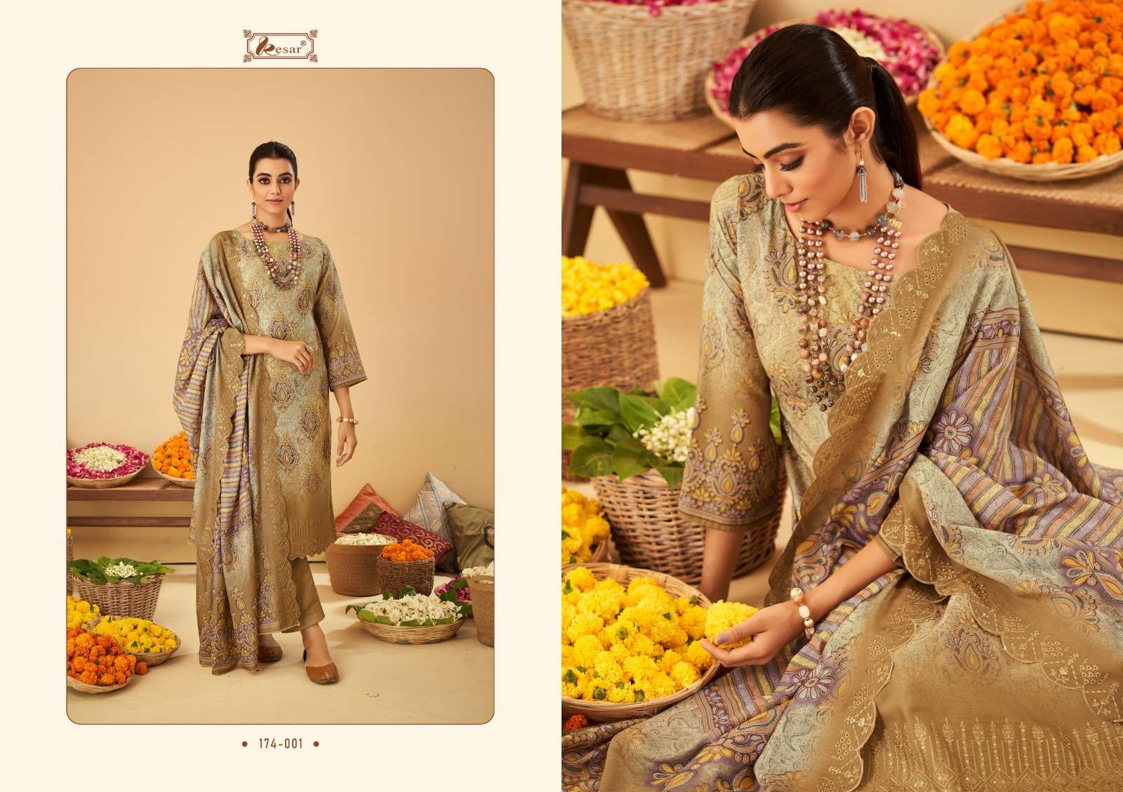 Bin Saeed By Kesar 174-001 To 174-006 Series Beautiful Stylish Pakistani Suits Fancy Colorful Casual Wear & Ethnic Wear & Ready To Wear Pure Lawn Digital Print Embroidery Dresses At Wholesale Price