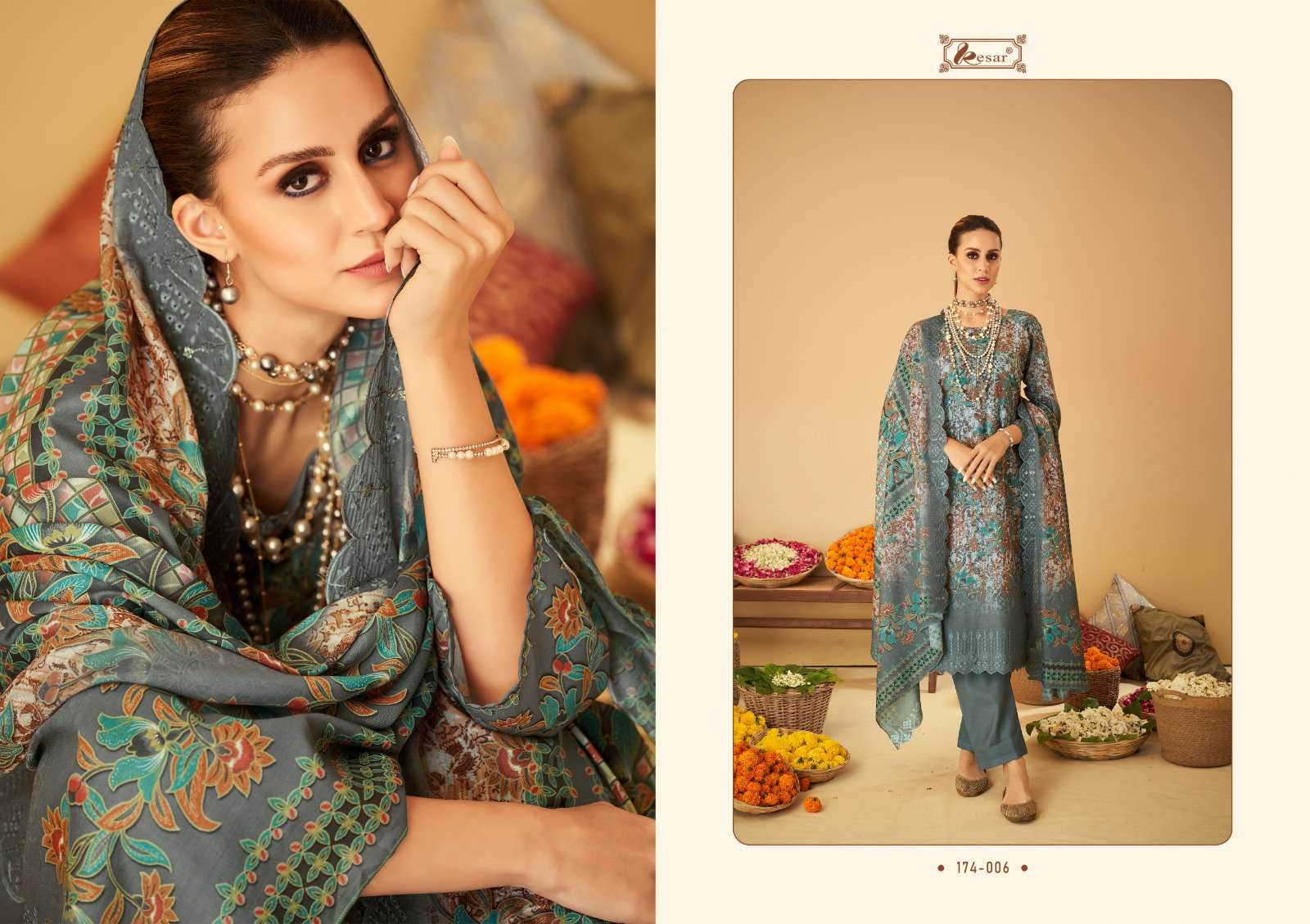 Bin Saeed By Kesar 174-001 To 174-006 Series Beautiful Stylish Pakistani Suits Fancy Colorful Casual Wear & Ethnic Wear & Ready To Wear Pure Lawn Digital Print Embroidery Dresses At Wholesale Price