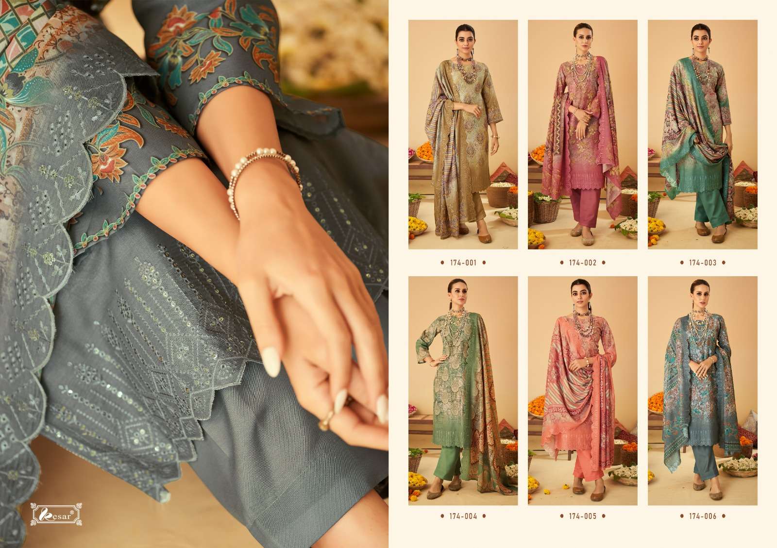 Bin Saeed By Kesar 174-001 To 174-006 Series Beautiful Stylish Pakistani Suits Fancy Colorful Casual Wear & Ethnic Wear & Ready To Wear Pure Lawn Digital Print Embroidery Dresses At Wholesale Price
