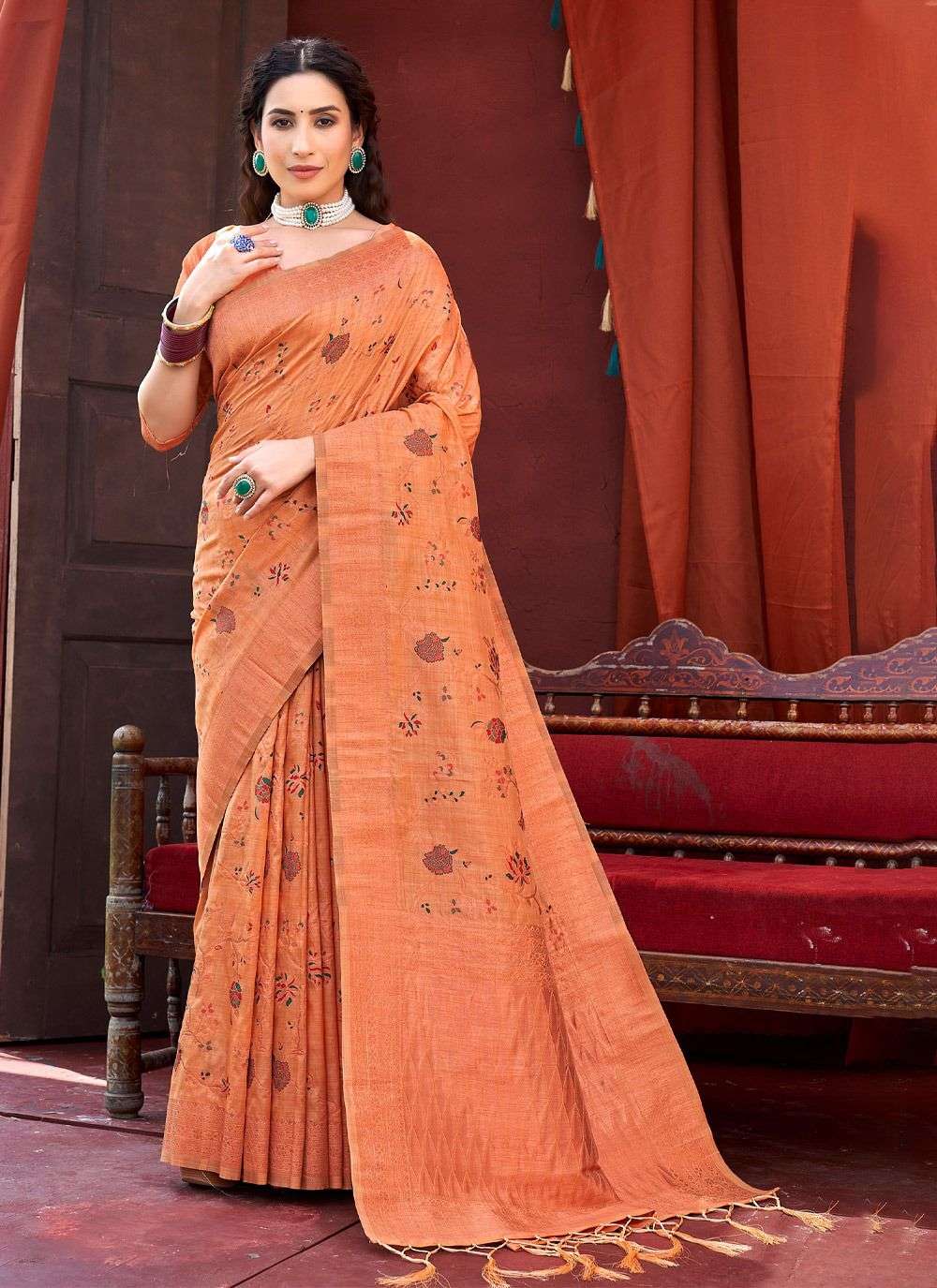 Kanhaiya By Bunawat 1001 To 1006 Series Indian Traditional Wear Collection Beautiful Stylish Fancy Colorful Party Wear & Occasional Wear Banarasi Silk Print Sarees At Wholesale Price