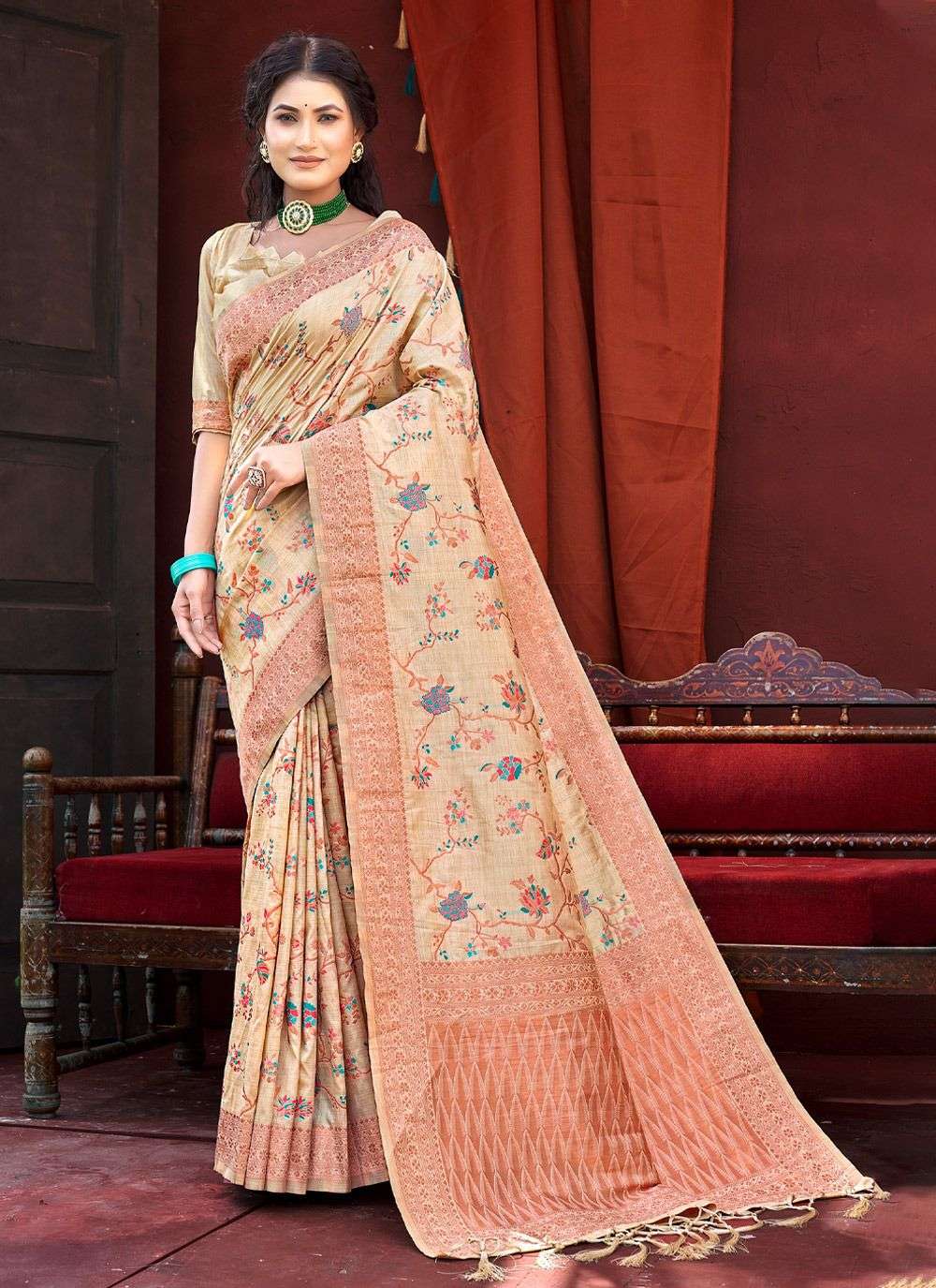 Kanhaiya By Bunawat 1001 To 1006 Series Indian Traditional Wear Collection Beautiful Stylish Fancy Colorful Party Wear & Occasional Wear Banarasi Silk Print Sarees At Wholesale Price